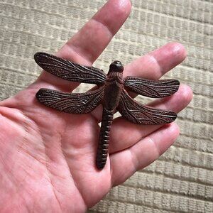 Cast Metal Dragonfly Napkin Rings, Bronze Finish, Set of 4